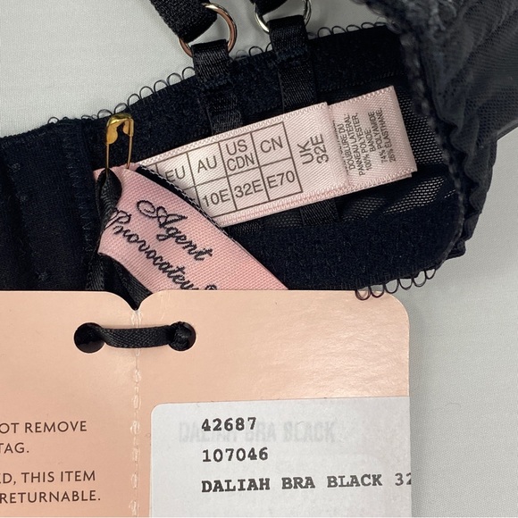 Agent Provocateur Daliah Black Bra NWT $165 - Picture 16 of 16